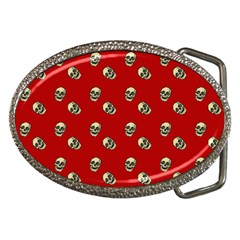 Skull Red Pattern Belt Buckles by snowwhitegirl