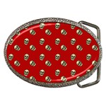 Skull Red Pattern Belt Buckles Front