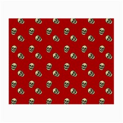 Skull Red Pattern Small Glasses Cloth by snowwhitegirl