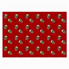 Skull Red Pattern Large Glasses Cloth by snowwhitegirl