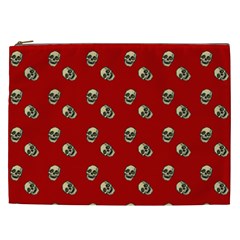 Skull Red Pattern Cosmetic Bag (xxl) by snowwhitegirl