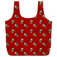 Skull Red Pattern Full Print Recycle Bag (xl) by snowwhitegirl