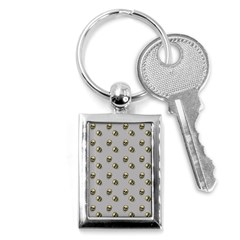 Skull Grey Pattern Key Chains (rectangle)  by snowwhitegirl