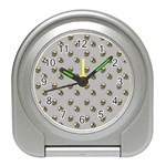 Skull Grey Pattern Travel Alarm Clock Front