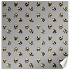 Skull Grey Pattern Canvas 20  X 20  by snowwhitegirl