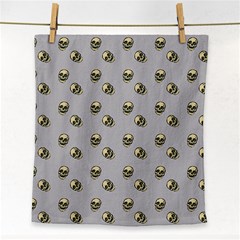 Skull Grey Pattern Face Towel by snowwhitegirl