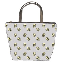 Skull Grey Pattern Bucket Bag