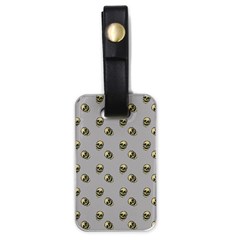 Skull Grey Pattern Luggage Tags (one Side)  by snowwhitegirl