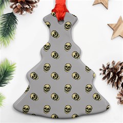 Skull Grey Pattern Ornament (christmas Tree)  by snowwhitegirl