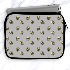 Skull Grey Pattern Apple Ipad 2/3/4 Zipper Cases by snowwhitegirl