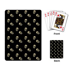 Skull Black Pattern Playing Cards Single Design by snowwhitegirl