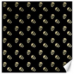 Skull Black Pattern Canvas 20  X 20  by snowwhitegirl