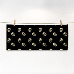 Skull Black Pattern Hand Towel by snowwhitegirl