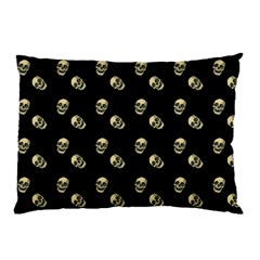 Skull Black Pattern Pillow Case (two Sides) by snowwhitegirl