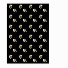 Skull Black Pattern Large Garden Flag (two Sides) by snowwhitegirl