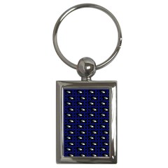 Eyes Blue Plaid Key Chains (Rectangle) 