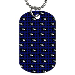 Eyes Blue Plaid Dog Tag (Two Sides)