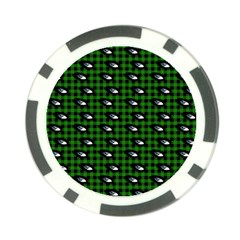 Eyes Green Plaid Poker Chip Card Guard by snowwhitegirl