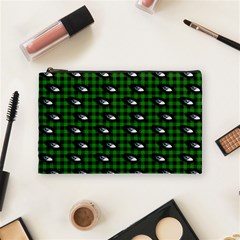 Eyes Green Plaid Cosmetic Bag (medium) by snowwhitegirl