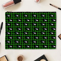 Eyes Green Plaid Cosmetic Bag (xl) by snowwhitegirl