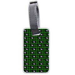 Eyes Green Plaid Luggage Tags (one Side)  by snowwhitegirl