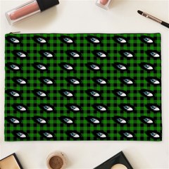 Eyes Green Plaid Cosmetic Bag (xxl) by snowwhitegirl