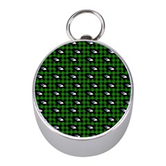 Eyes Green Plaid Mini Silver Compasses by snowwhitegirl