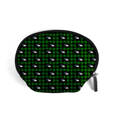 Eyes Green Plaid Accessory Pouch (small) by snowwhitegirl