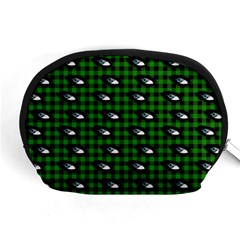 Eyes Green Plaid Accessory Pouch (medium) by snowwhitegirl