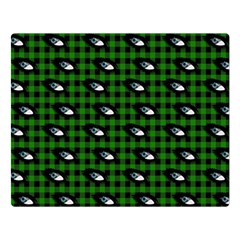 Eyes Green Plaid Double Sided Flano Blanket (large)  by snowwhitegirl