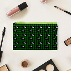 Eyes Green Plaid Cosmetic Bag (xs) by snowwhitegirl