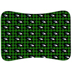 Eyes Green Plaid Velour Seat Head Rest Cushion by snowwhitegirl