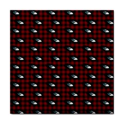 Eyes Red Plaid Tile Coasters by snowwhitegirl