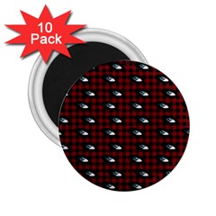 Eyes Red Plaid 2 25  Magnets (10 Pack)  by snowwhitegirl