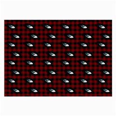 Eyes Red Plaid Large Glasses Cloth by snowwhitegirl