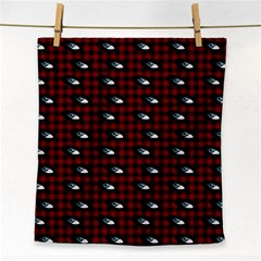 Eyes Red Plaid Face Towel by snowwhitegirl