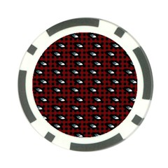 Eyes Red Plaid Poker Chip Card Guard (10 Pack) by snowwhitegirl