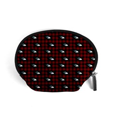 Eyes Red Plaid Accessory Pouch (small) by snowwhitegirl