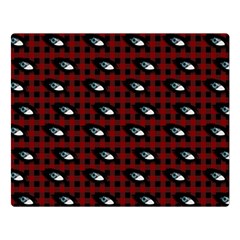 Eyes Red Plaid Double Sided Flano Blanket (large)  by snowwhitegirl