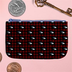 Eyes Red Plaid Large Coin Purse by snowwhitegirl