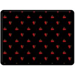 Candy Apple Black Pattern Fleece Blanket (Large)  80 x60  Blanket Front