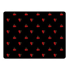 Candy Apple Black Pattern Fleece Blanket (small) by snowwhitegirl