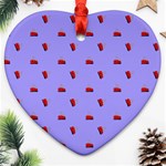 Candy Apple Lilac Pattern Ornament (Heart) Front