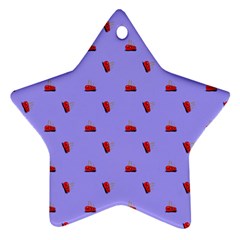 Candy Apple Lilac Pattern Star Ornament (two Sides) by snowwhitegirl