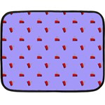 Candy Apple Lilac Pattern Double Sided Fleece Blanket (Mini)  35 x27  Blanket Front