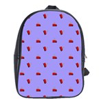 Candy Apple Lilac Pattern School Bag (XL) Front