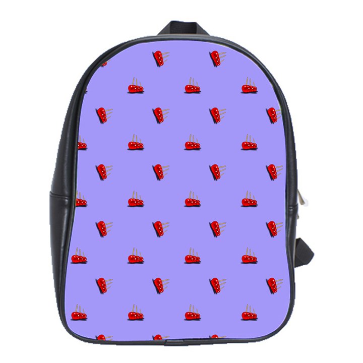 Candy Apple Lilac Pattern School Bag (XL)