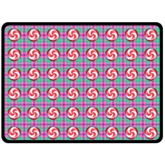 Peppermint Candy Pink Plaid Fleece Blanket (large)  by snowwhitegirl