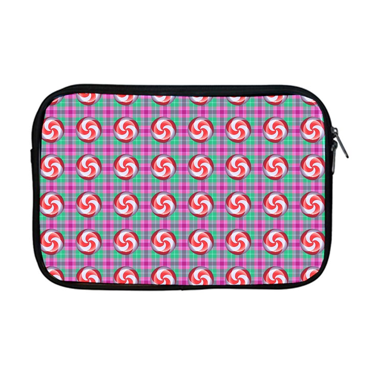 Peppermint Candy Pink Plaid Apple MacBook Pro 17  Zipper Case