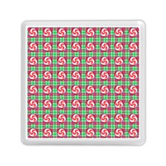 Peppermint Candy Green Plaid Memory Card Reader (square) by snowwhitegirl